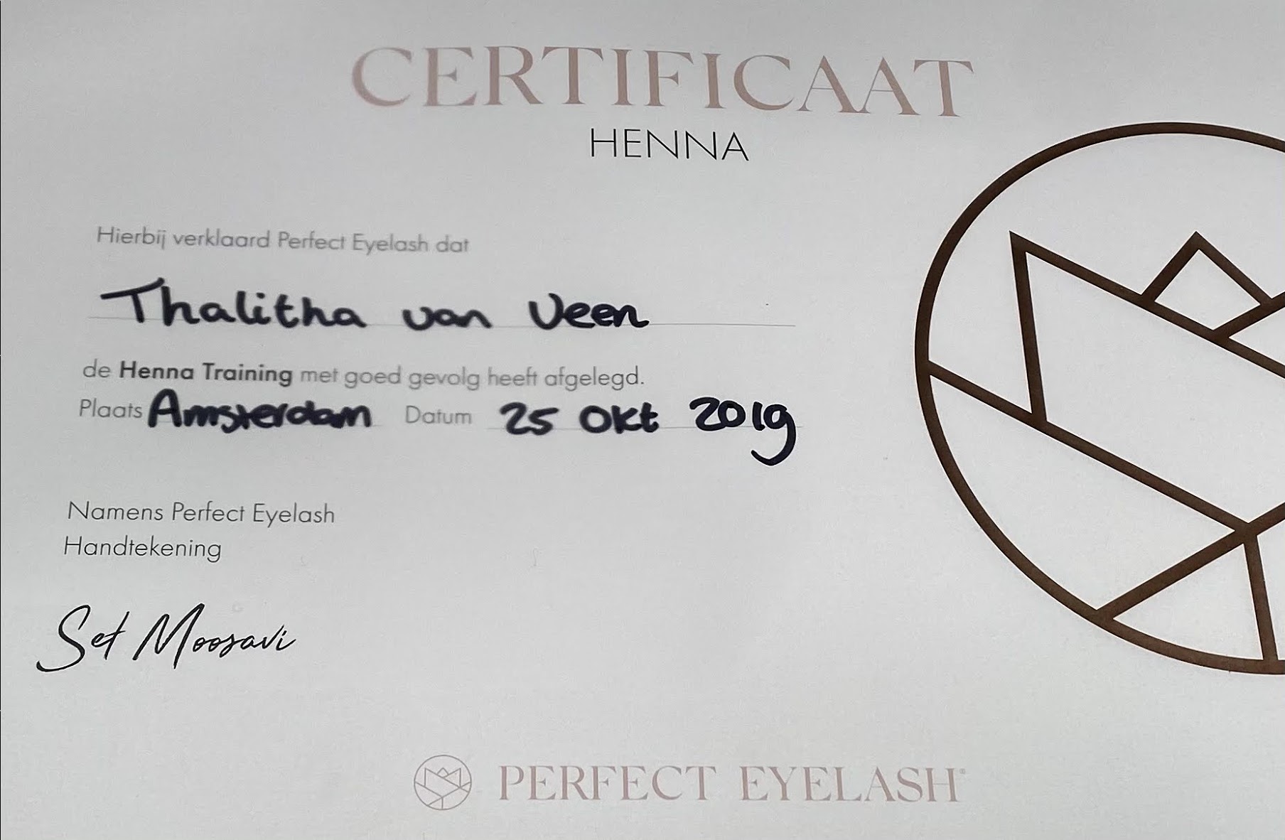 Certificaat Henna